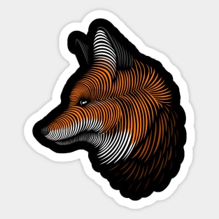 Fox lines Sticker